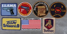 Vintage Firearms Patch Lot of 7 springfield handguns pachmayr charter arms guns