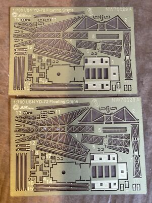 2 Photo Etch Alliance Model Works USN YD-72 25t Floating Crane NW70029A 1/700