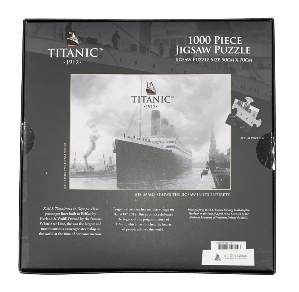 Puzzle Titanic 1912 1000 pezzi linea stella bianca in scatola regalo da colle... - Immagine 2 di 4