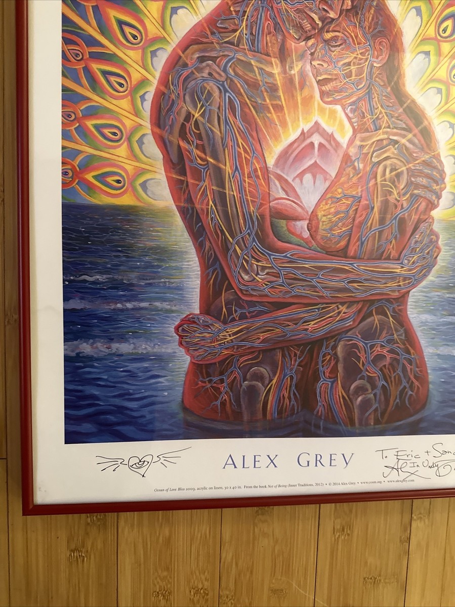 SIGNED FRAMED Alex Grey Ocean of Love Bliss 2014 Fine Art Poster