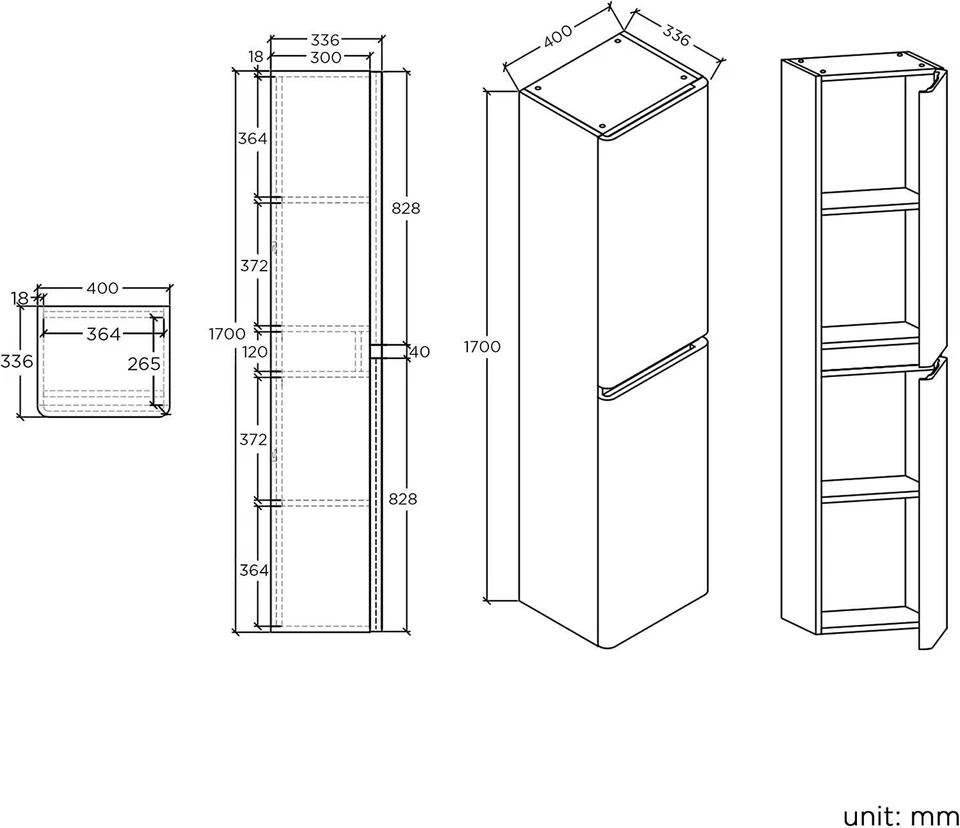 Toilet Cistern Concealed WC Unit Cabinet Back to Wall BTW 500mm Modern Housing - Image 3 of 4