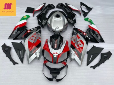 Black Fairing Kit for Aprilia RS125 2006-2011 Silver Red ABS Injection Bodywork