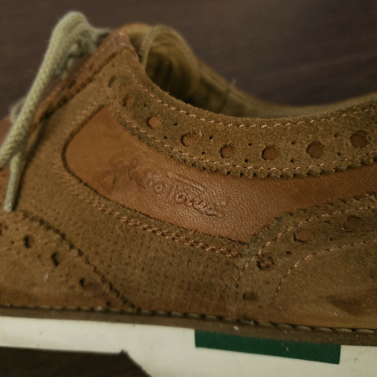 Galizio Torresi Made in Italy Brown Suede Shoes Wingtip 