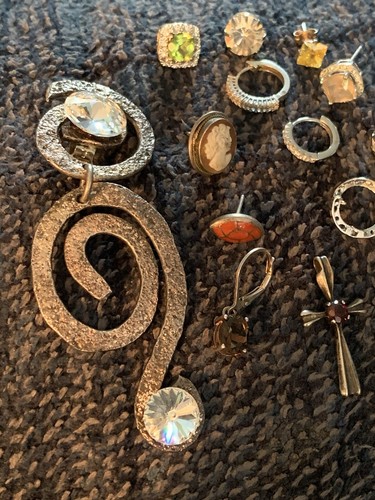 Sterling Silver Lot Of Assorted Jewelry With Stones 47.4 Grams - Picture 2 of 8