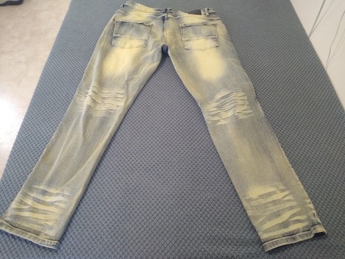Spark studio collection stretch skinny factory distressed jean men's size 38x31 - Picture 4 of 15