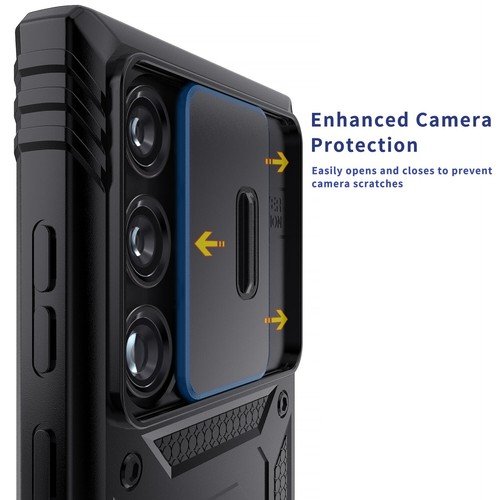 Per Samsung Galaxy S23 Custodia Ultra Antiurto, Supporto Anello Magnetico Cover Nero - Foto 16 di 16