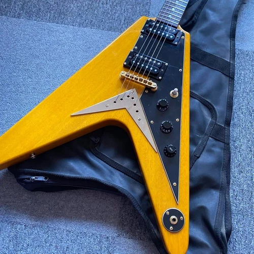 Gibson Flying V Style w/Vintage Humbucker +Case Used From JAPAN