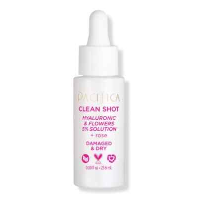 Pacifica Clean Shot Hyaluronic & Flowers 5% Solution Acid Floral Extracts Vegan