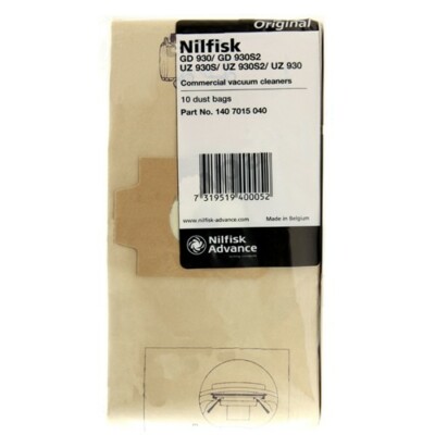 Nilfisk Euroclean GD930 Bags 10/pack - 1407015040