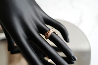 BNIB Hermes Kelly Gavroche Ring in Rose Gold with Diamonds