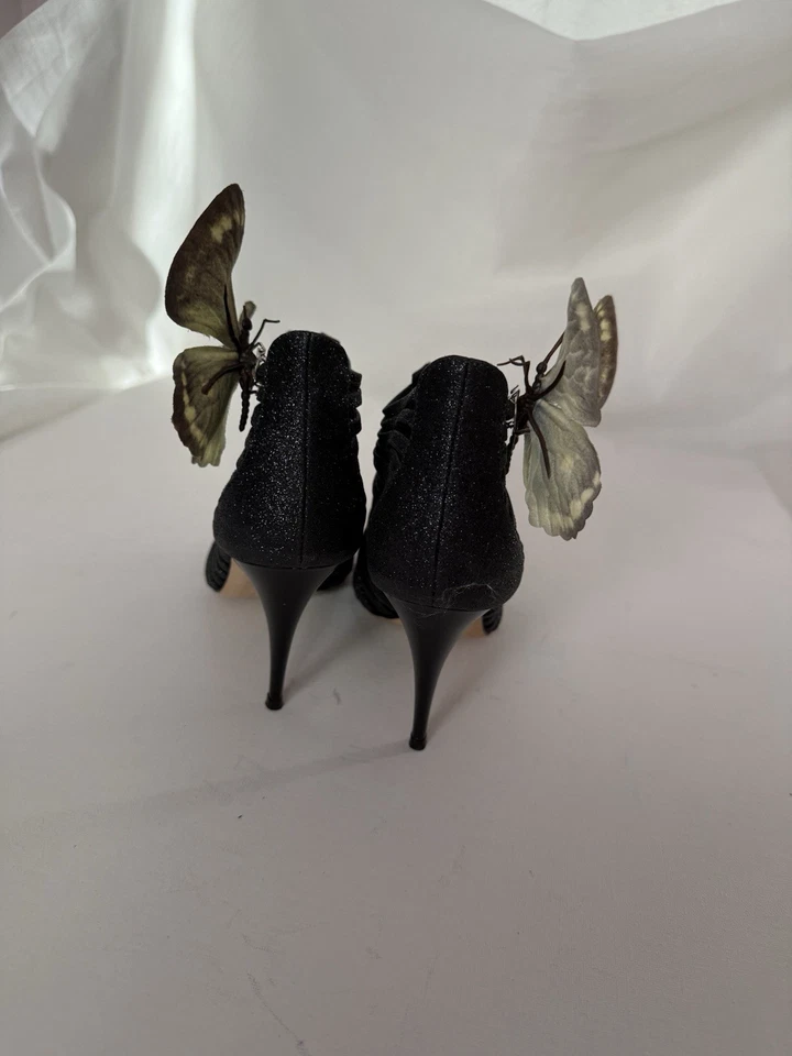 Giuseppe ZANOTTI Tacones Sandalias Zapatos Mariposa Orquídea Talla 36 6 Y2K Eslinga Foto 4 de 4