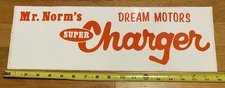 NOS Mr. Norm's Dream Motors Super Charger Bumper STICKER Grand Spaulding Dodge