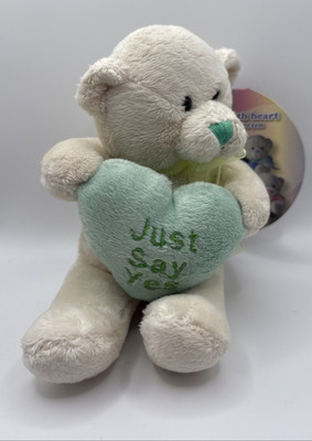 Kuscheltier Teddybär Teddy Plush Just Say Yes Bear Heart 20cm Plüsch Hochzeit