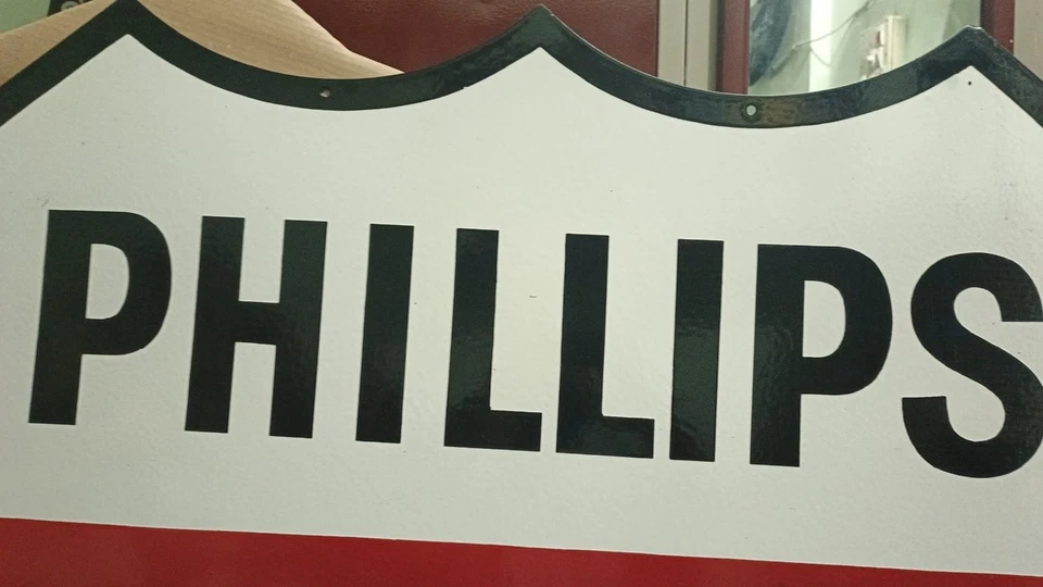 Phillips 66  wt Porcelain Enamel Heavy Metal Varaition Sign Double Side - Image 4 of 4