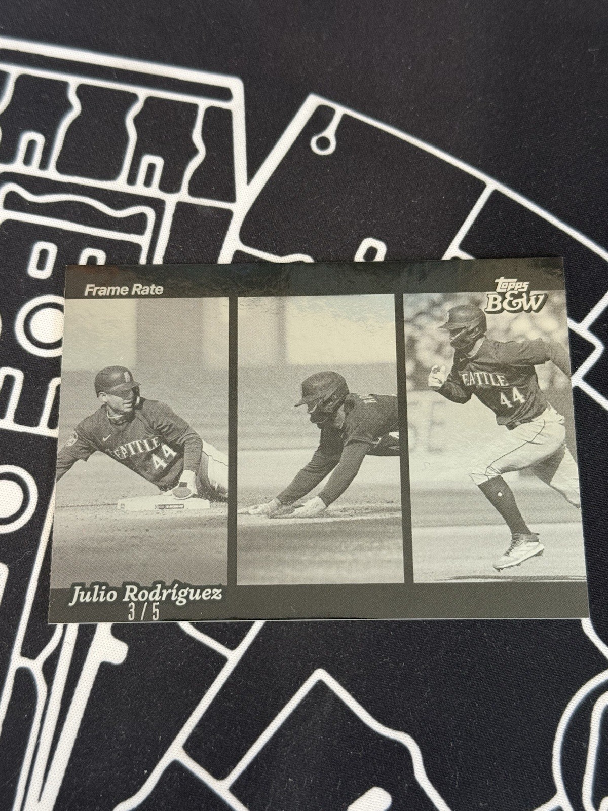 2023 Topps Black & White - Frame Rate Julio Rodriguez /5 #FR2