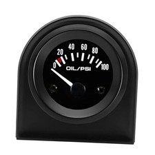 Car Oil Press Gauge 2" 52mm Auto Oil Pressure White Light Oil Press Gauge Psi
