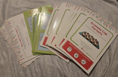 Raddish Kids 20 Recipe Cards  10 Table Talk Cards 10 Lesson Cards Preowned 