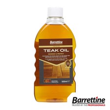 Barrettine Teak Oil Ideal for Garden Furniture Low Odour Formulation 500ml 12PK 7.49 per litre