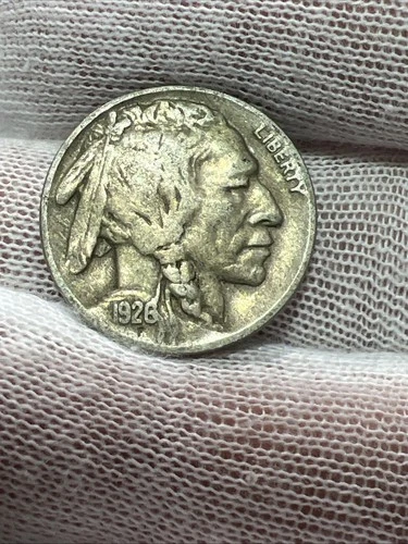 1926 D Full Date 1/2 Horn Buffalo Nickel - Nice Old US Coin!