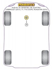 Powerflex für Audi TT (2015-) vorderes Hybrid Motor-Lager (gross)