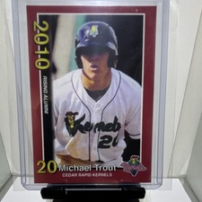 2010 Cedar Rapids Kernels Rising Alumni Michael Trout Rookie Card #20. rookie card picture