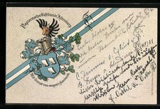 Ansichtskarte Altenburg, Studentenwappen der Papiermacher-Tafelrunde 