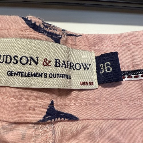 Hudson & Barrow Shorts Herren 36 rosa Chino Schwertfisch Print Meeresangeln Outdoor - Bild 4 von 5