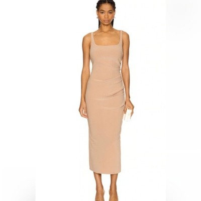 Bec + Bridge Karina Tuck Dress Size 12 Camel