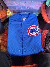 RARE Kerry Wood 34 Cubs Authentic BP Jersey XXL – Jack Brickhouse & Harry Caray