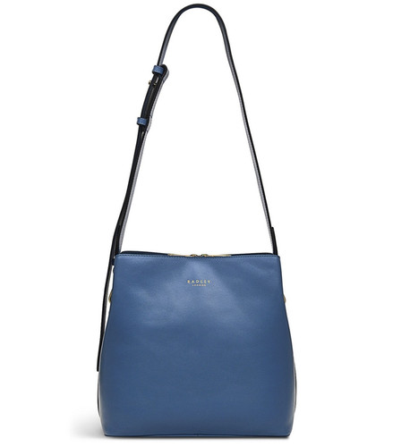 Radley Blue Dukes Place Leather Medium Compartment Crossbody Bag