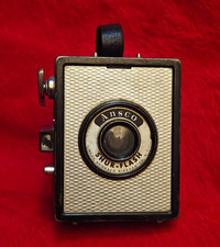  Vintage Ansco Shur Flash 120 roll Film Box Camera USA medium format 6x9 works