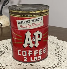 VINTAGE A &P #2 KEYWIND COFFEE TIN