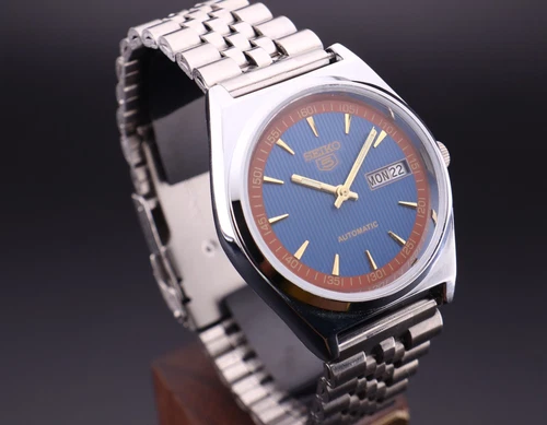 Vintage Seiko 5 Automatic 6309A Japan Made Men's Wrist Watch, Day/Date