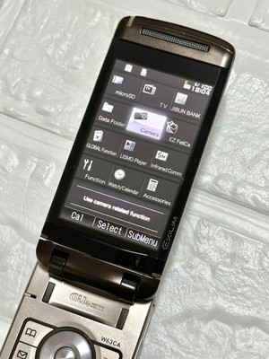 CASIO EXILIM W63CA au KDDI Japanese Flip Phone Brown Retro Keitai