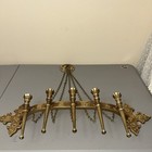 Vtg Mcm 1966 Syroco Homco Gold 5 Arm Candelabra Gothic Medieval Wall Art