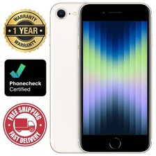 Apple iPhone SE 3rd Gen 2022 - 64 GB - White Unlocked Smartphone - Very Good
