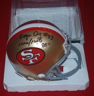 ROGER CRAIG San Francisco 49ers Signed THROW BACK Mini Helmet Beckett 1W574015