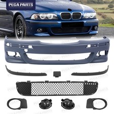 M5 Style Front Bumper Lower Grille Wfog Lamp Kit For 1996-2003 Bmw E39 5 Series