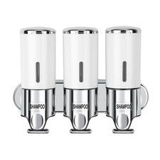 Shampoo and Conditioner Dispenser,3 Chamber 1500ML Wall Mounted Shower Soap D...
