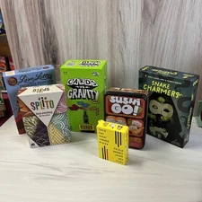 Big Group Party Game Lot Of 6: Sushi Go!, Cards Vs. Gravity, Splito, & More