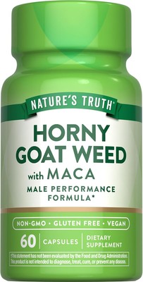 Horny Goat Weed with Maca | 60 Capsules | Root Extract | by Nature's Truth