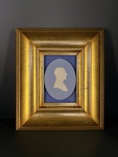 Vintage framed prince philip wedgwood jasper ware oval plaque Gold Frame