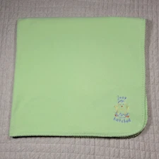 Carters Just Hatched Baby Chick Blanket Green Fleece Chicken Egg Corner Blue