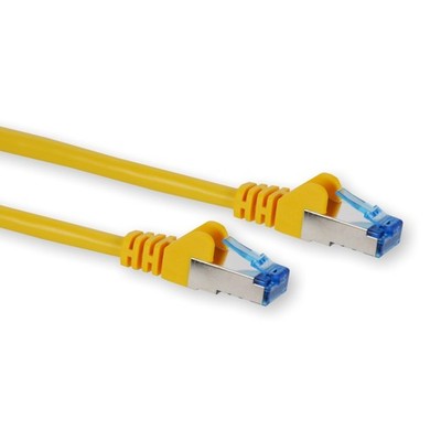 5 Stück Patchkabel, Cat 6A Standard, S-FTP, PIMF, 500 MHz, Länge 1,00m, Gelb