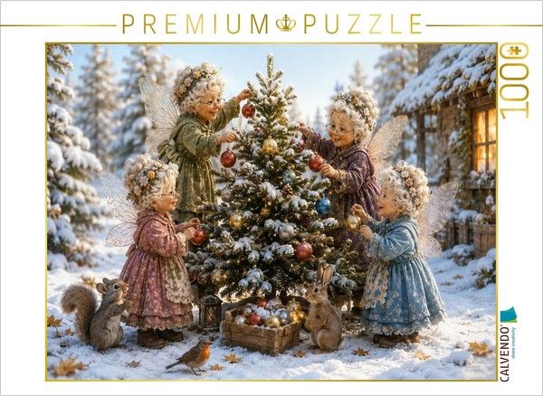 Calvendo Puzzle Flora's Christmas Joy | 1000 Pieces, Finished Size 25.2 × 18.9 I-image