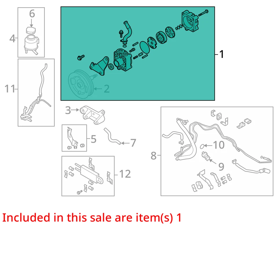 2014 Infiniti QX70 Power Steering Pump OEM 79K Miles - LKQ420322475 - Image 4 of 4