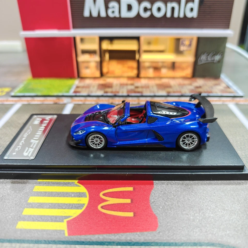 Rhino Modelo Hennessey Venom F5 Azul Edición Abierta Diecast Car Model Collection Foto 2 de 4