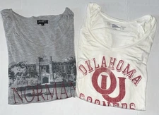Lot Of 2 Oklahoma Sooners Shirts Women’s Size XL Mixed Brands ***READ***