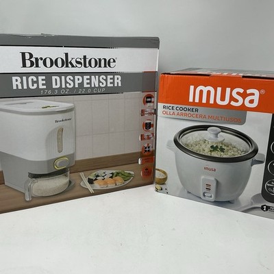 Kitchen Rice Cooker + Rice Storage Dispenser Set NEW