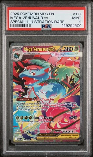2025 POKEMON MEG EN-SPECIAL ILLUSTRATION RARE #177 MEGA VENUSAUR EX PSA 9